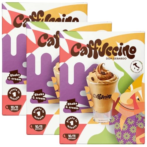 Caffuccino Don Gerardo | Dessert | Italienische Qualität - Shake & Cream - 10-11 Portionen - 3er Spar Pack von PE ÄM