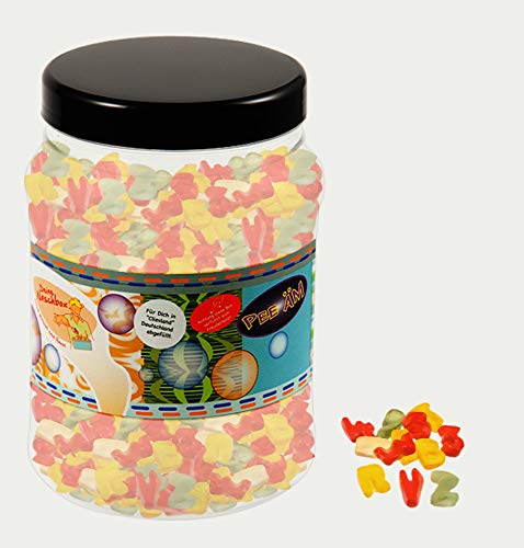 Deine Naschbox | Fruchtgummi-Buchstaben Mix | 3kg Mega Pot | XXL Großpackung - Schönes Geschenk zum Schulbeginn - Fruchtiges ABC von PE ÄM