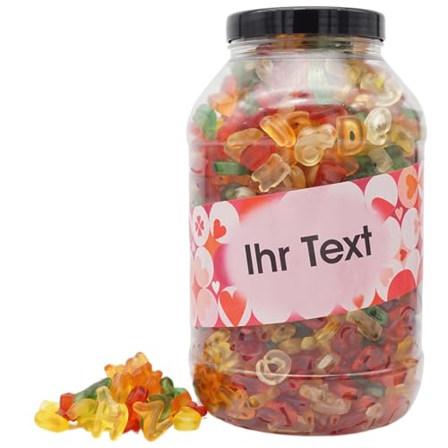 Deine Naschbox | Fruchtgummi-Buchstaben Mix | personalisierbar | 3 kg Mega Pot | XXL Großpackung - Motive für viele Gelegenheiten von PE ÄM