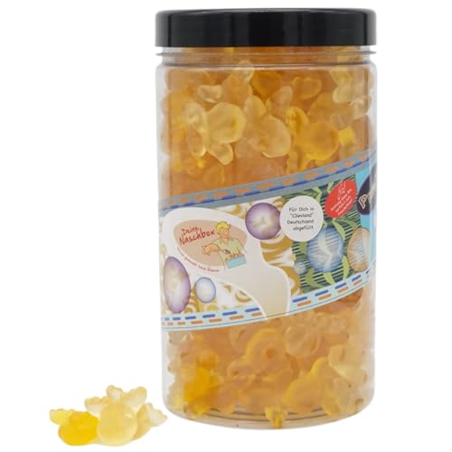 Deine Naschbox | Fruchtgummi Eierpunsch Elche | 1kg Pot | XL Großpackung für die Candybar & als Geschenk - Eierpunsch Elche - Weihnachtlich von PE ÄM