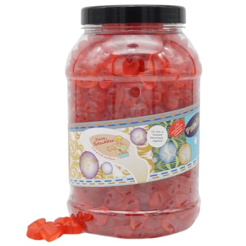 Deine Naschbox | Fruchtgummi Glühweinherzen | 2kg Big Pot | XXL Großpackung für die Candybar & als Geschenk - Glühweinherzen - Weihnachtlich von PE ÄM