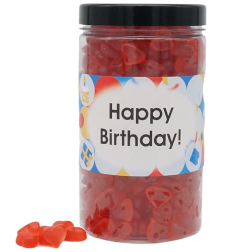 Deine Naschbox | Fruchtgummi Glühweinherzen | personalisierbar | 1kg Pot | XL Großpackung - Glühweinherzen - weihnachtlich - Geschenk von PE ÄM