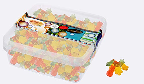 Deine Naschbox | Fruchtgummi Weihnachtsmischung | 1kg Naschbox | XL Großpackung - Stern Glocke Tannenbaum Schnee- & Weihnachtsmann von PE ÄM