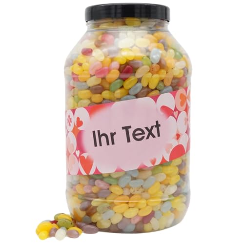 Deine Naschbox | Jelly Beans Mix | personalisierbar | 3kg Mega Pot | XXL Großpackung - Motive für viele Gelegenheiten - Gelatinefrei - Fruchtig von PE ÄM