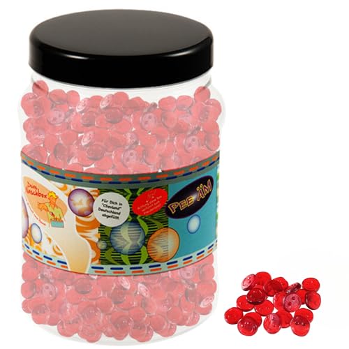 Deine Naschbox | Rote Fruchtgummi Smileys | 2kg Big Pot | XXL Großpackung für Party, Candybar & als Geschenk - 10% Fruchtsaftanteil - Erdbeer Geschmack von PE ÄM