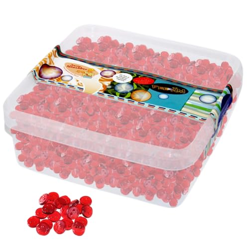 Deine Naschbox | Rote Fruchtgummi Smileys | 1kg Naschbox | XL Großpackung für Party, Candybar & als Geschenk - 10% Fruchtsaftanteil - Erdbeer von PE ÄM