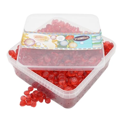 Deine Naschbox | Rote Fruchtgummi Smileys | 1kg Naschbox | XL Großpackung für Party, Candybar & als Geschenk - 10% Fruchtsaftanteil - Erdbeer von PE ÄM