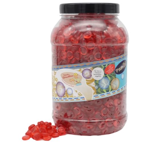 Deine Naschbox | Rote Fruchtgummi Smileys | 2kg Big Pot | XXL Großpackung für Party, Candybar & als Geschenk - 10% Fruchtsaftanteil - Erdbeer Aroma von PE ÄM