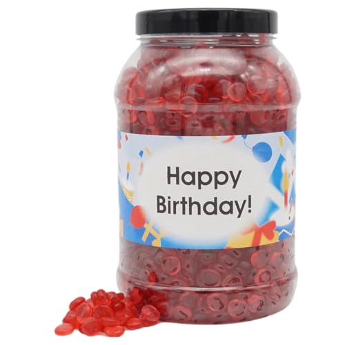 Deine Naschbox | Rote Fruchtgummi Smileys | personalisierbar | 2kg Big Pot | XXL Großpackung - Motive für viele Gelegenheiten - Geschenk - Erdbeere von PE ÄM