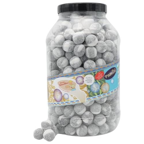 Deine Naschbox | Salmiak Bonbon Kugeln | 2,5kg Mega Pot | XXL Großpackung für Party, Candybar & als Geschenk - Gelatinefrei - Salmiakpulver Füllung von PE ÄM