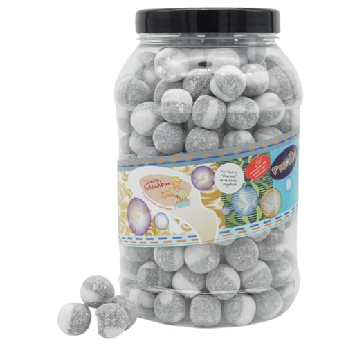 Deine Naschbox | Salmiak Bonbon Kugeln | 2kg Big Pot | XXL Großpackung für Party, Candybar & als Geschenk - Salmiakpulver Füllung - Lakritz von PE ÄM