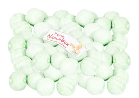 Deine Naschbox | Saure Apfel Bonbon Kugeln | 1kg Nachfüllbeutel | Minimale Verpackung 100% recyclebar - XL Großpackung - Gelatinefrei - Brausefüllung von PE ÄM