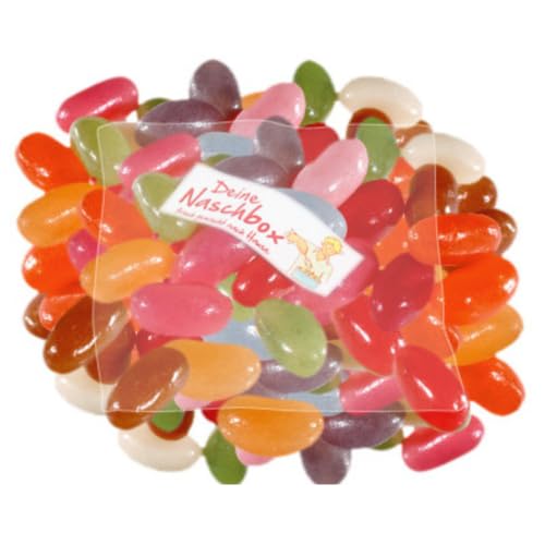 Deine Naschbox | Saure Jelly Beans | 1kg Nachfüllbeutel | Minimale Verpackung 100% recyclebar - XL Großpackung - Dragees - Gelee Bohnen - Frucht Mix von PE ÄM