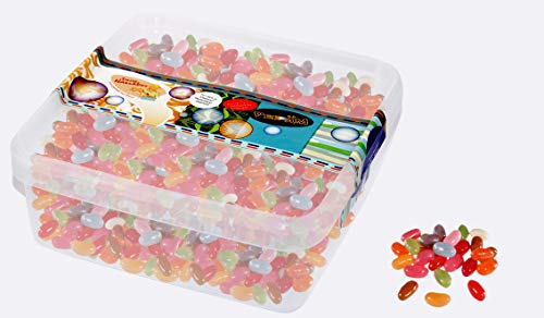 Deine Naschbox | Saure Jelly Beans | 1kg Naschbox | XL Großpackung für Party, Candybar & als Geschenk - Dragees - Gelee Bohnen - Frucht Mix von PE ÄM