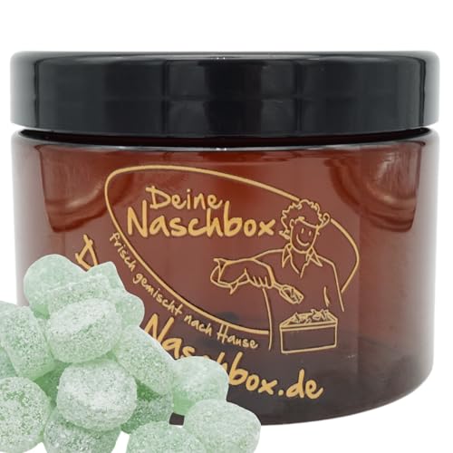 Deine Naschbox | Zuckerfreie Fruchtgummi Eukamints | 350g Pot | Pöttchen für Unterwegs, Mitbringsel & Geschenk - Eukalyptus Menthol Drops von PE ÄM