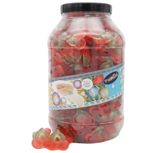 Deine Naschbox | Zuckerfreie Fruchtgummi Kirschen | 3kg Mega Pot | XXL Großpackung für Party, Candybar & als Geschenk - Saftig, fruchtig & süß von PE ÄM