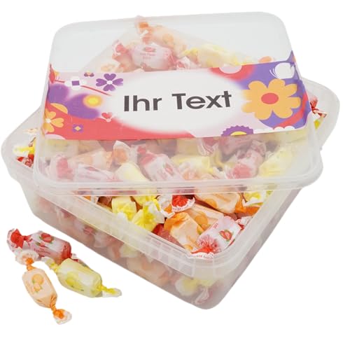 Deine Naschbox | Zuckerfreie Fruchtsaft-Toffees | personalisierbar | 500g Naschbox | XL Großpackung - Motive für viele Gelegenheiten - Geschenk von PE ÄM