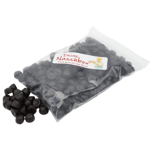 Deine Naschbox | Zuckerfreie Süße Lakritz Drops | 500g Nachfüllbeutel | Minimale Verpackung 100% recyclebar - XL Pack - Gelatinefrei - Softe Bollen von PE ÄM