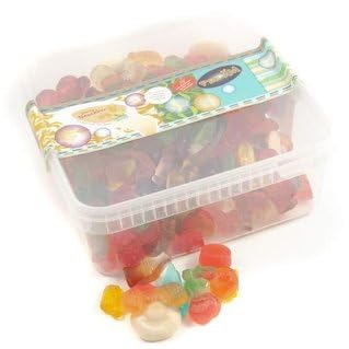 Deine Naschbox | Zuckerfreier Frucht & Weingummi Mix | 1kg Naschbox | XL Packung für Party, Candybar & als Geschenk - 10 Sorten - Bunte Mischung von PE ÄM