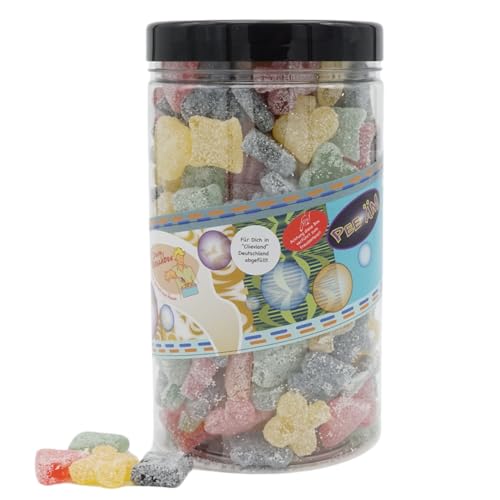 Deine Naschbox | Zuckerfreier Fruchtgummi Pokermix | 1kg Pot | XXL Großpackung für Party, Candybar & als Geschenk - Karo, Pik, Kreuz & Herz von PE ÄM