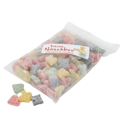 Deine Naschbox | Zuckerfreier Fruchtgummi Pokermix | 500g Nachfüllbeutel | Minimale Verpackung 100% recyclebar - Großpackung - Karo, Pik, Kreuz & Herz von PE ÄM