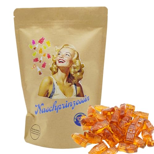 PE ÄM | Naschbeutel mit tollen Motiven | kompostierbar | Größe M | gefüllt mit 450g PE ÄM - Zuckerfreiem Fruchtgummi Colafläschchen | Aromatisch von PE ÄM