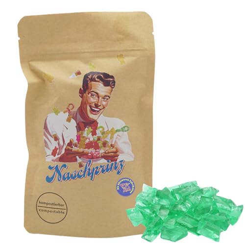 PE ÄM | Naschbeutel mit tollen Motiven | kompostierbar | Größe S | gefüllt mit 150g PE ÄM - Zuckerfreien Fruchtgummi Apfel M'Ecks | Süß & Saftig von PE ÄM