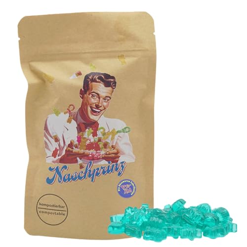 PE ÄM | Naschbeutel mit tollen Motiven | kompostierbar | Größe S | gefüllt mit 150g PE ÄM - Zuckerfreien Fruchtgummi Energy Meerestieren | Fruchtig von PE ÄM