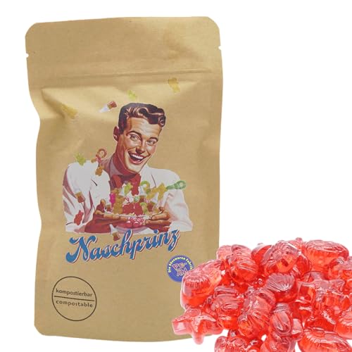 PE ÄM | Naschbeutel mit tollen Motiven | kompostierbar | Größe S | gefüllt mit 150g PE ÄM - Zuckerfreien Fruchtgummi Erdbeer Meerestieren | Fruchtig von PE ÄM