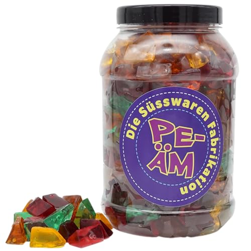 PE ÄM | Zuckerfreie Fruchtgummi 5er Frucht Mix M'Ecks | 2kg Big Pot | XXL Pack für Party, Candybar & als Geschenk | Süß & Saftig | Premiumfruchtgummi von PE ÄM