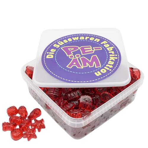 PE ÄM | Zuckerfreie Fruchtgummi Erdbeer Meerestiere | 1kg Naschbox | XL Pack für Party, Candybar & als Geschenk | Süß Saftig | Premiumfruchtgummi von PE ÄM