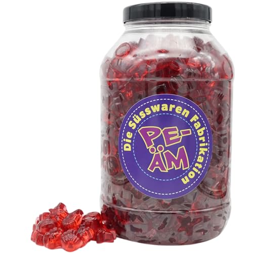 PE ÄM | Zuckerfreie Fruchtgummi Erdbeer Meerestiere |3kg Mega Pot | XXL Pack für Party, Candybar & als Geschenk | Süß & Saftig | Premiumfruchtgummi von PE ÄM