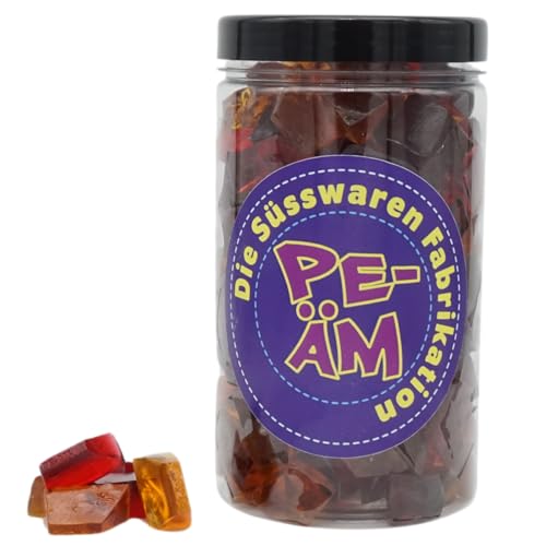 PE ÄM | Zuckerfreie Fruchtgummi Kirsch/Cola M'Ecks | 1kg Pot | XL Packung für Party, Candybar & als Geschenk | Saftiger Mix | Premiumfruchtgummi von PE ÄM