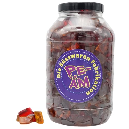 PE ÄM | Zuckerfreie Fruchtgummi Kirsch/Cola M'Ecks |3kg Mega Pot | XXL Pack für Party, Candybar & als Geschenk | Saftiger Mix | Premiumfruchtgummi von PE ÄM