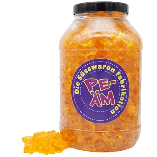 PE ÄM | Zuckerfreie Fruchtgummi Orange Meerestiere |3kg Mega Pot | XXL Pack für Party, Candybar & als Geschenk | Süß & Saftig | Premiumfruchtgummi von PE ÄM