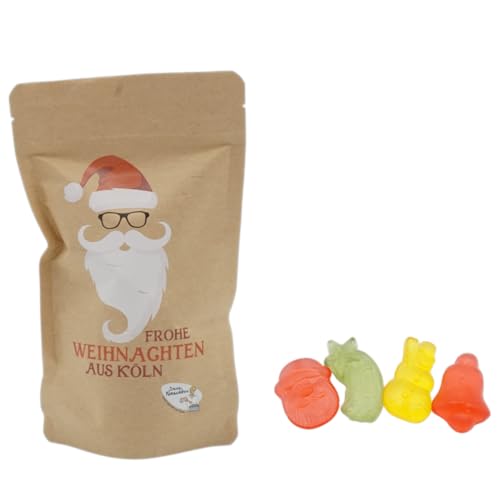 Santa Cool Beutel |Gefüllt mit 150g Fruchtgummi Weihnachtsmischung von PE ÄM