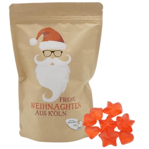 Santa Cool Beutel |Gefüllt mit 450g Fruchtgummi Glühweinsternen & Herzen von PE ÄM