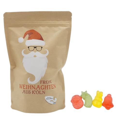 Santa Cool Beutel |Gefüllt mit 450g Fruchtgummi Weihnachtsmischung von PE ÄM