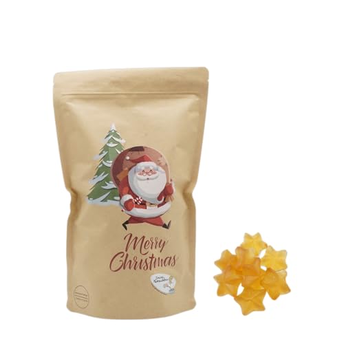 Weihnachtsmann Motivbeutel |Gefüllt mit 800g Fruchtgummi Zimtsternen von PE ÄM