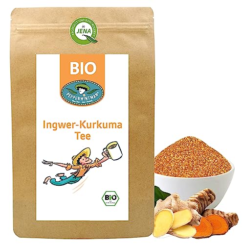 BIO Ingwer-Kurkuma-Tee, Ayurvedischer Vitalitätstee - traditionell - erfrischend - leichte Schärfe - für Körper und Geist - PEPPERMINTMAN von PEPPERMINTMAN Oliver Neye - Jena / Germany