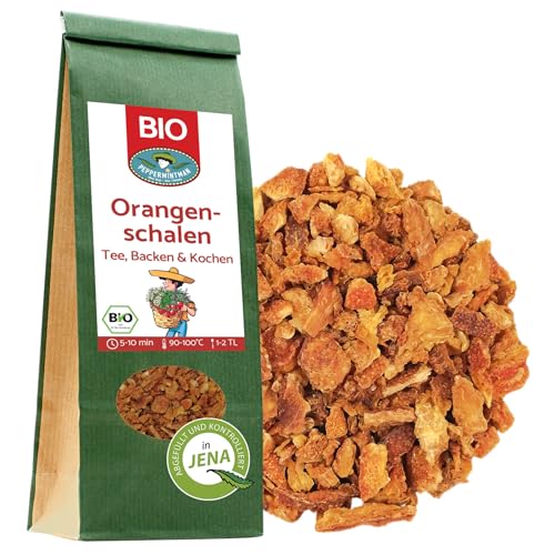 Bio Orangenschalen 100g - geschnitten und getrocknet - PEPPERMINTMAN von PEPPERMINTMAN Oliver Neye - Jena / Germany