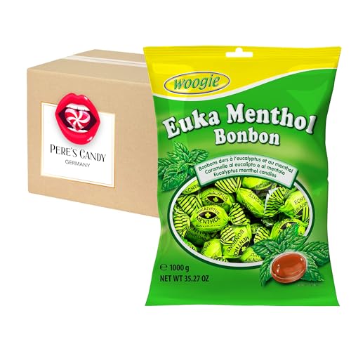 1 kg Bonbon Klassiker Euka Menthol mit Eukalyptus- und Mentholgeschmack mit Geschenk von Pere's Candy von PERE’S CANDY
