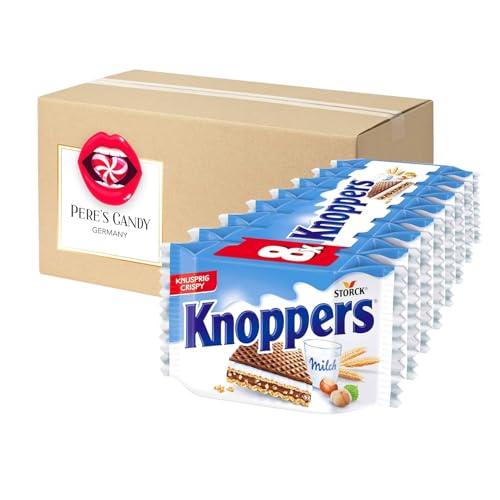 Pere's Candy® Bundle für 1 x 200 g Knoppers 8er Waffelschnitten mit Milch- und Nougatcreme-Füllung + Pere's Candy Notepad DIN A7-25 Blatt von PERE’S CANDY