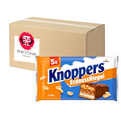 1 x 200g Knoppers Erdnuss Riegel 5er mit Geschenk von Pere's Candy von PERE’S CANDY