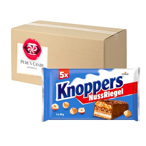 Pere's Candy® Bundle für 1 x 200g Knoppers Nuss Riegel 5er + Pere's Candy Notepad DIN A7-25 Blatt von PERE’S CANDY