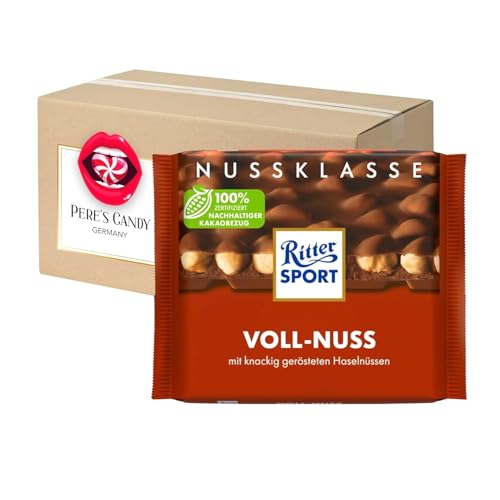 Pere's Candy® Bundle für 10 x 100g Voll-Nuss Vollmilchschokolade mit gerösteten und gesalzenen HASELNÜSSE+ Pere's Candy Notepad DIN A7-25 Blatt von PERE’S CANDY