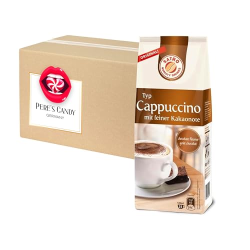 10 x 500 g Satro klassischer Cappuccino mit feiner Kakaonote Getränkepulver mit Geschenk von Pere's Candy von PERE’S CANDY