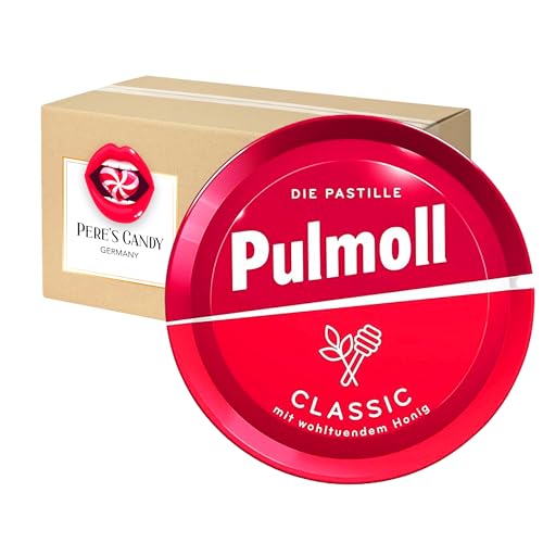 10erPack Pulmoll 75g Classic Rot die Pastille Hustenbonbons Menthol und Honig mit Geschenk von Pere's Candy von PERE’S CANDY