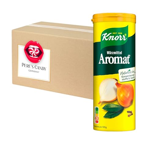 Pere's Candy® Bundle für 12 x 100 g Knorr Aromat Universal-Würzmittel Streuer ohne Konservierungsstoffe + Pere's Candy Notepad DIN A7-25 Blatt von PERE’S CANDY