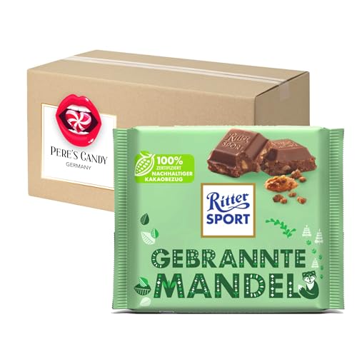 Pere's Candy® Bundle für 12 x Gebrannte Mandel Tafel 100g + Pere's Candy Notepad DIN A7-25 Blatt von PERE’S CANDY